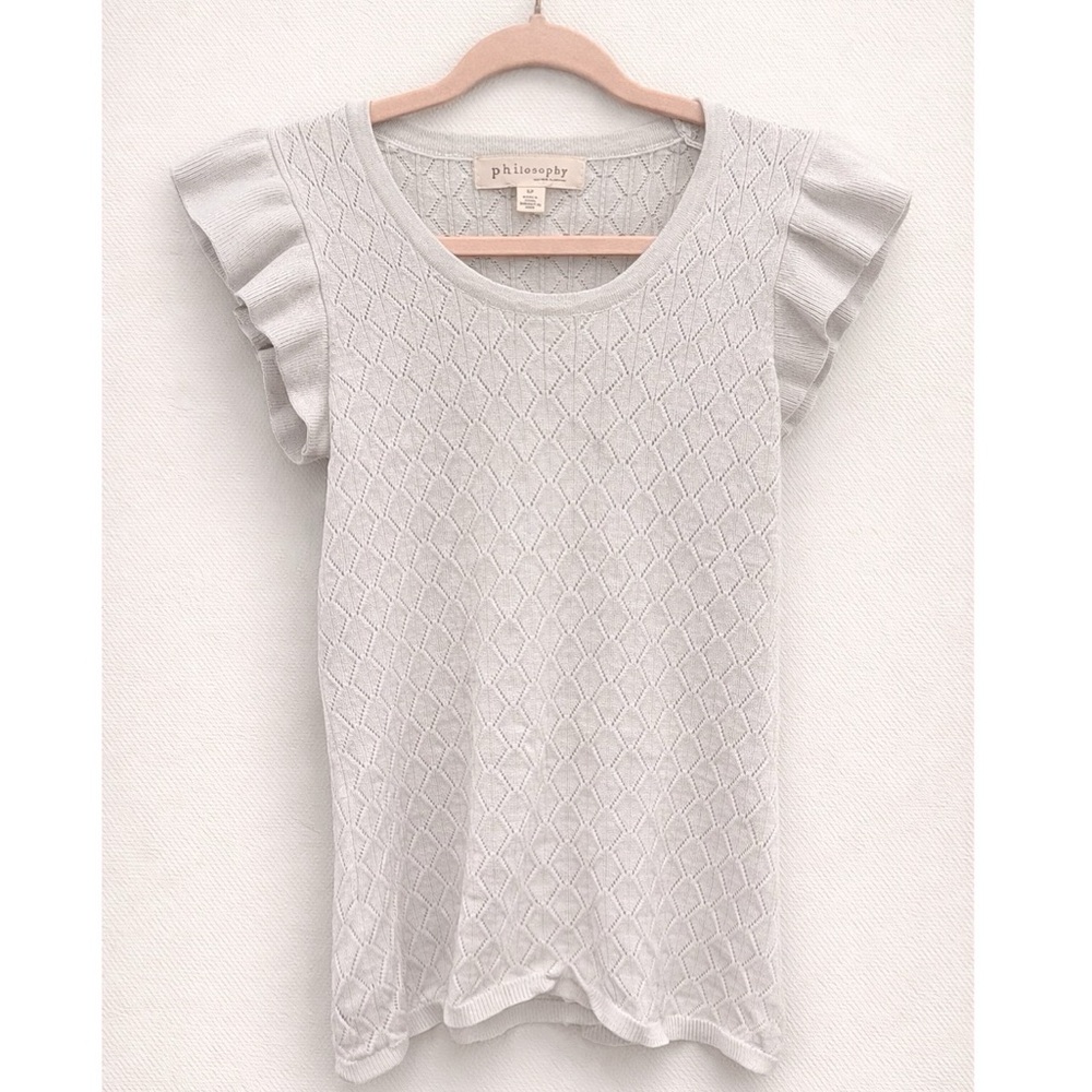 Philosophy Ruffle Sleeve Shirt